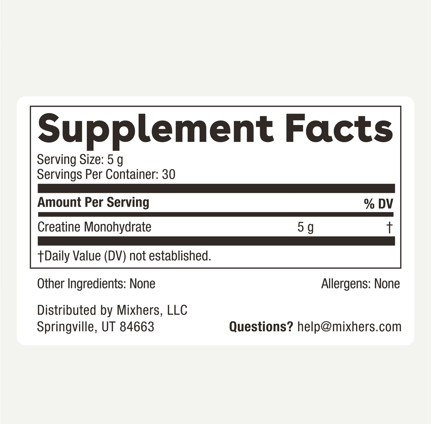 Mixhers Creatine Dietary Supplement