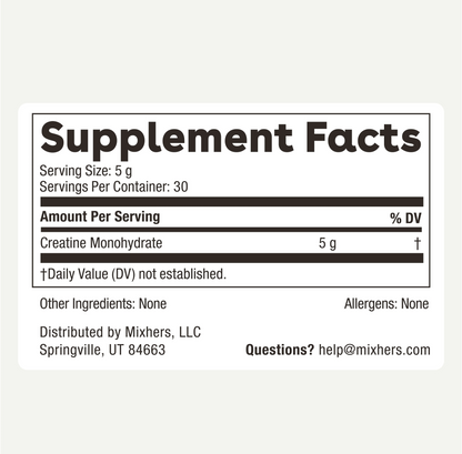Mixhers Creatine Dietary Supplement